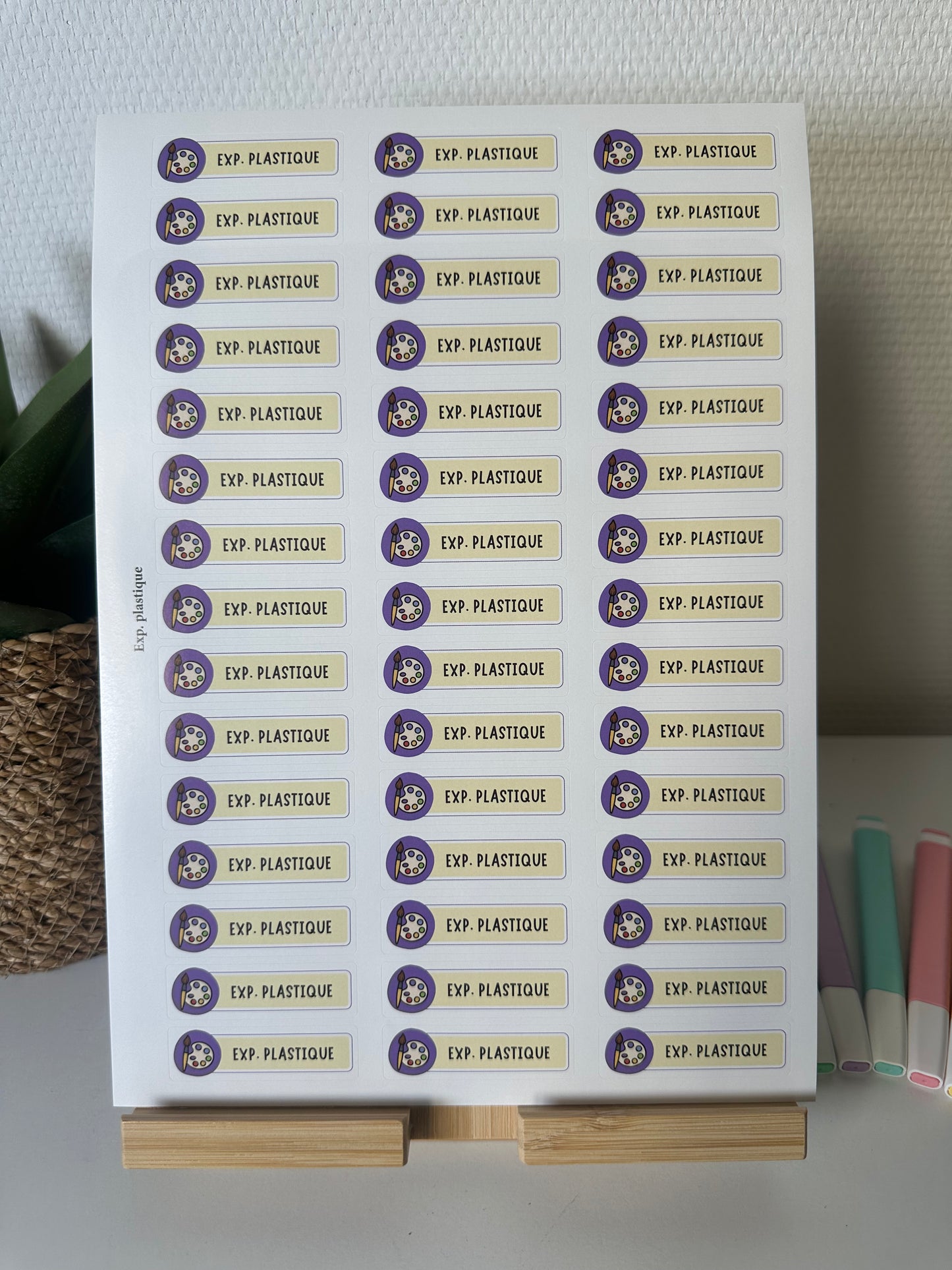 Planche de Stickers primaire – EXPRESSION PLASTIQUE (45 stickers)