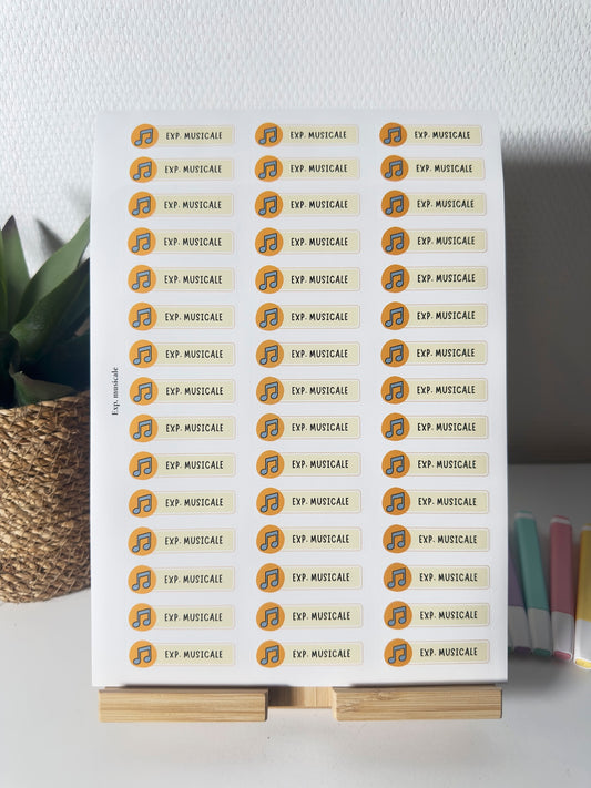 Planche de Stickers maternelle – EXPRESSION MUSCIALE (45 stickers)