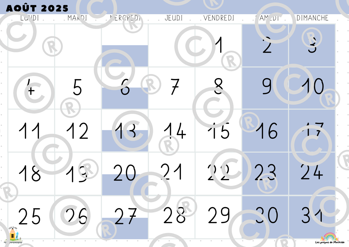 Le calendrier scolaire maternelle et primaire