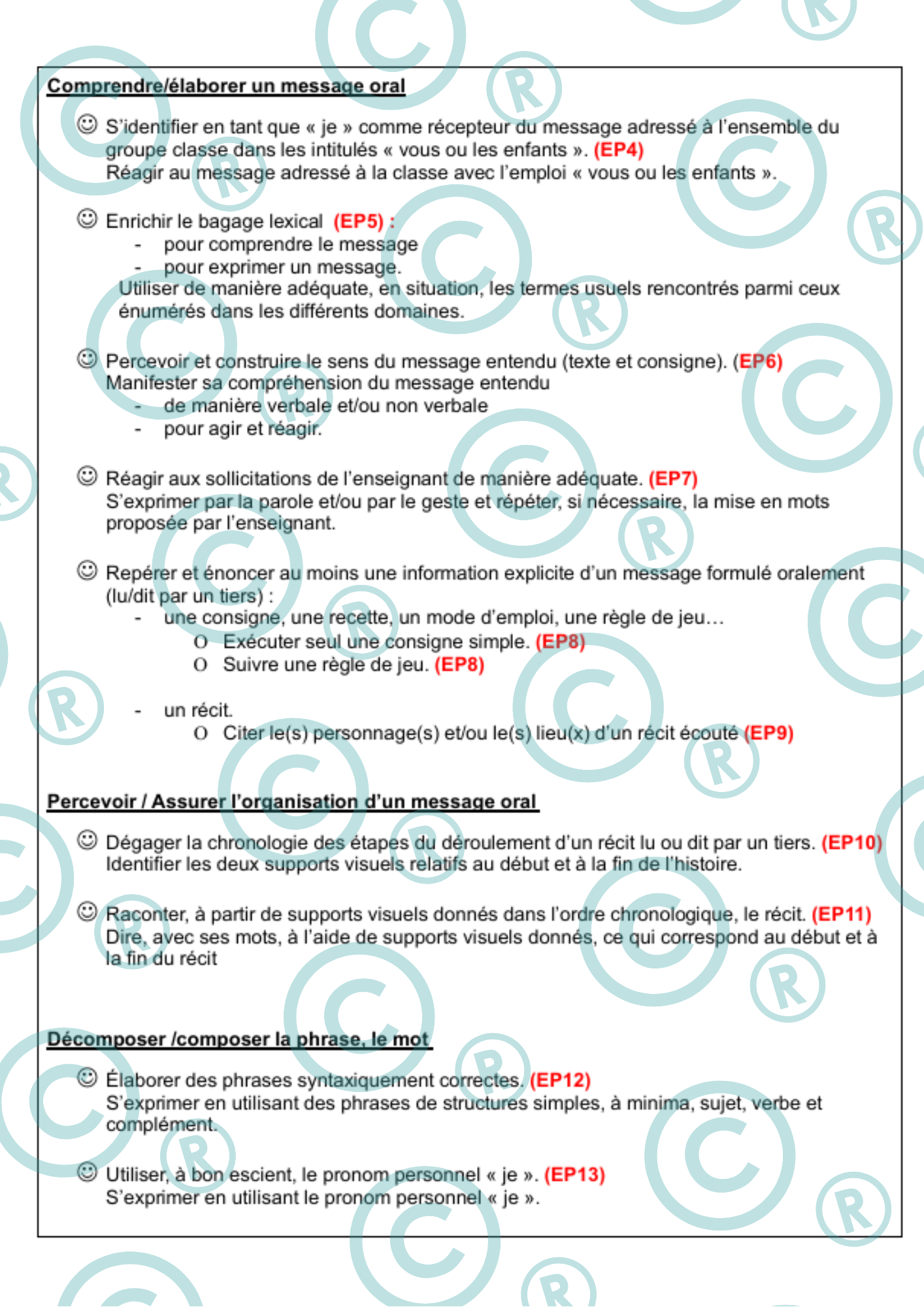 Fiches prépas personnalisables - CECP