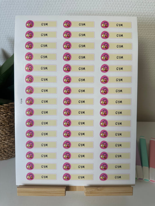 Planche de Stickers primaire – GYM (45 stickers)