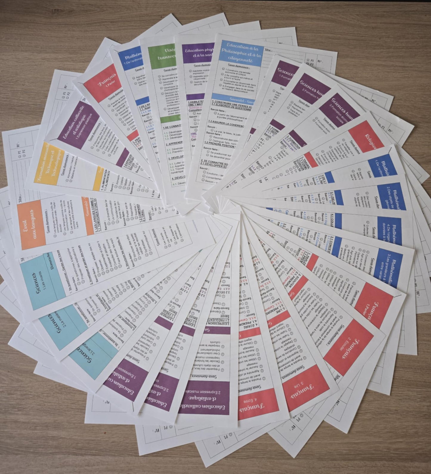 (P5) Fiches prépas personnalisables référentiel des compétences initiales PRIMAIRE WORD/PDF