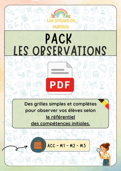 PACK : Les grilles d'observations