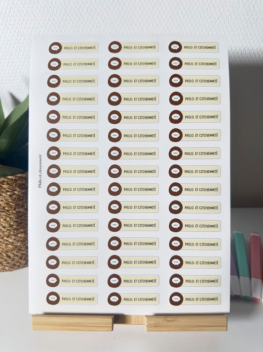 Planche de Stickers maternelle – PHILO ET CITOYENNETÉ (45 stickers)