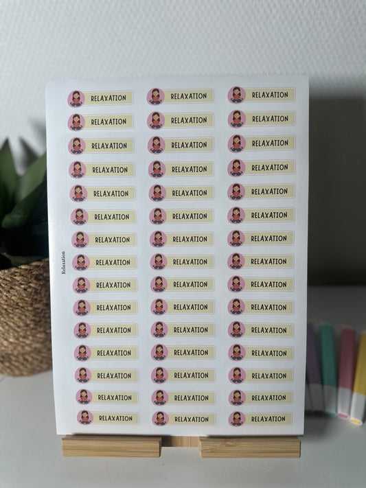 Planche de Stickers maternelle – RELAXATION (45 stickers)