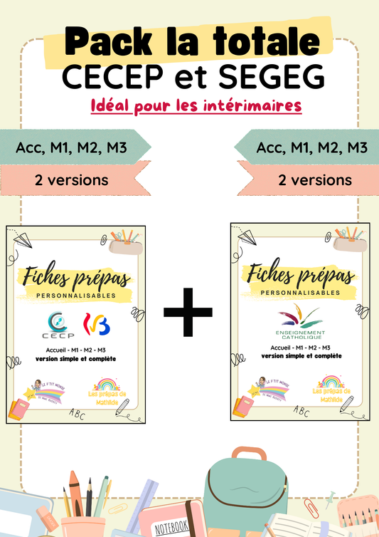 Le Super Pack: Prépas personnalisables - CECP + SEGEC (631 pages)